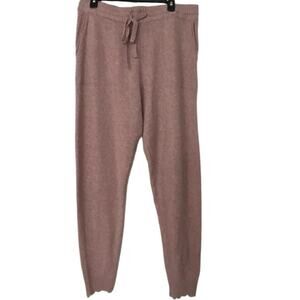 Lauren Conrad Mauve Pink Drawstring Sweater Joggers Large Lounge Cozy New